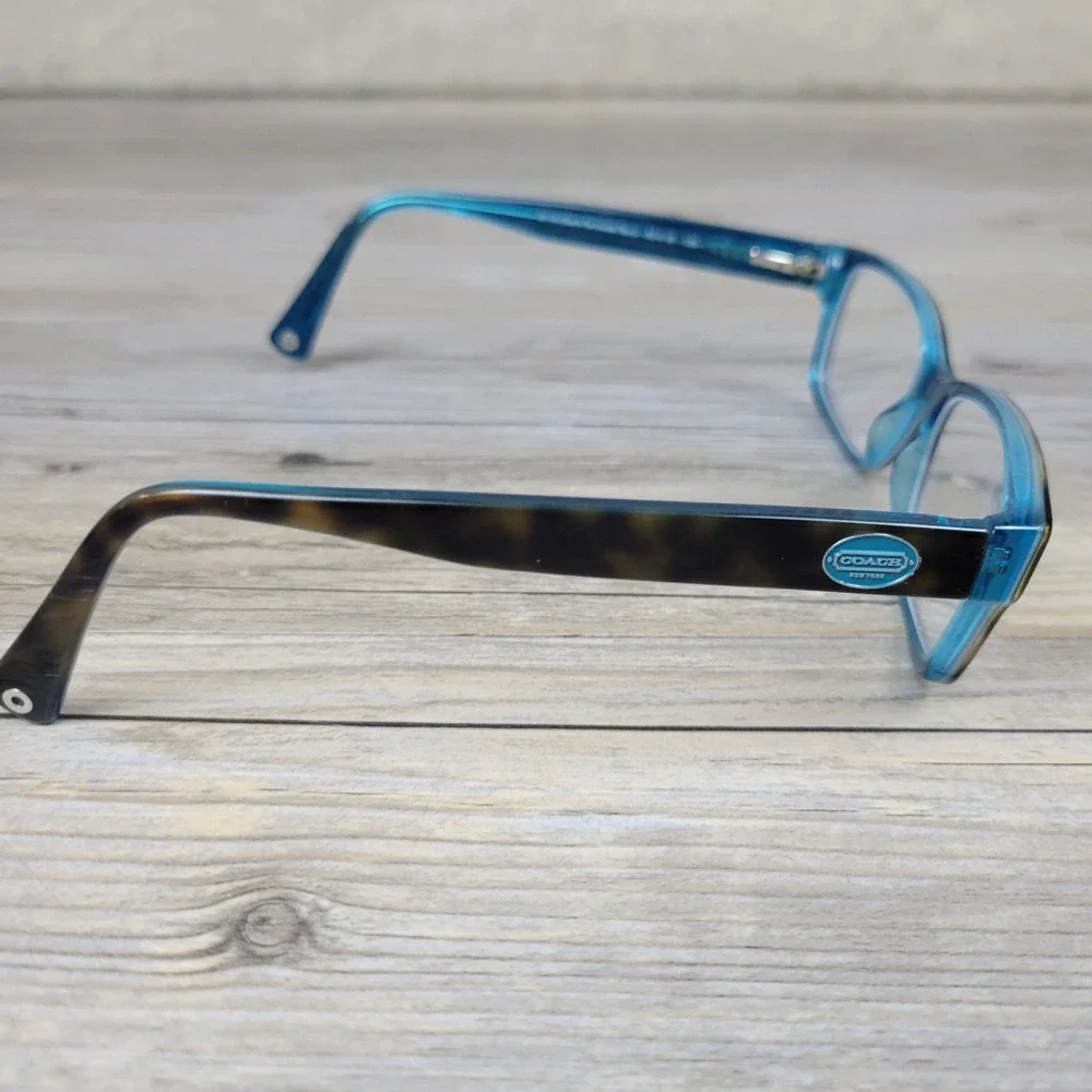 Coach Eyeglasses Frames HC 6040 Brooklyn 5116 Dark Tortoise Teal Women 50-16-135